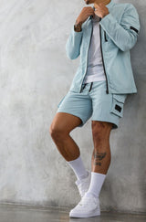 2 PACK ELITE CARGO SHORTS - OFF WHITE/POWDER BLUE