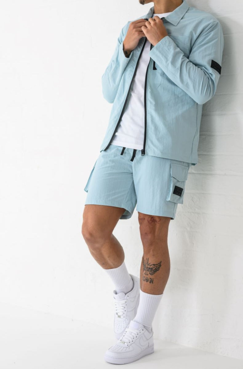 ELITE UTILITY CARGO SHORTS - POWDER BLUE