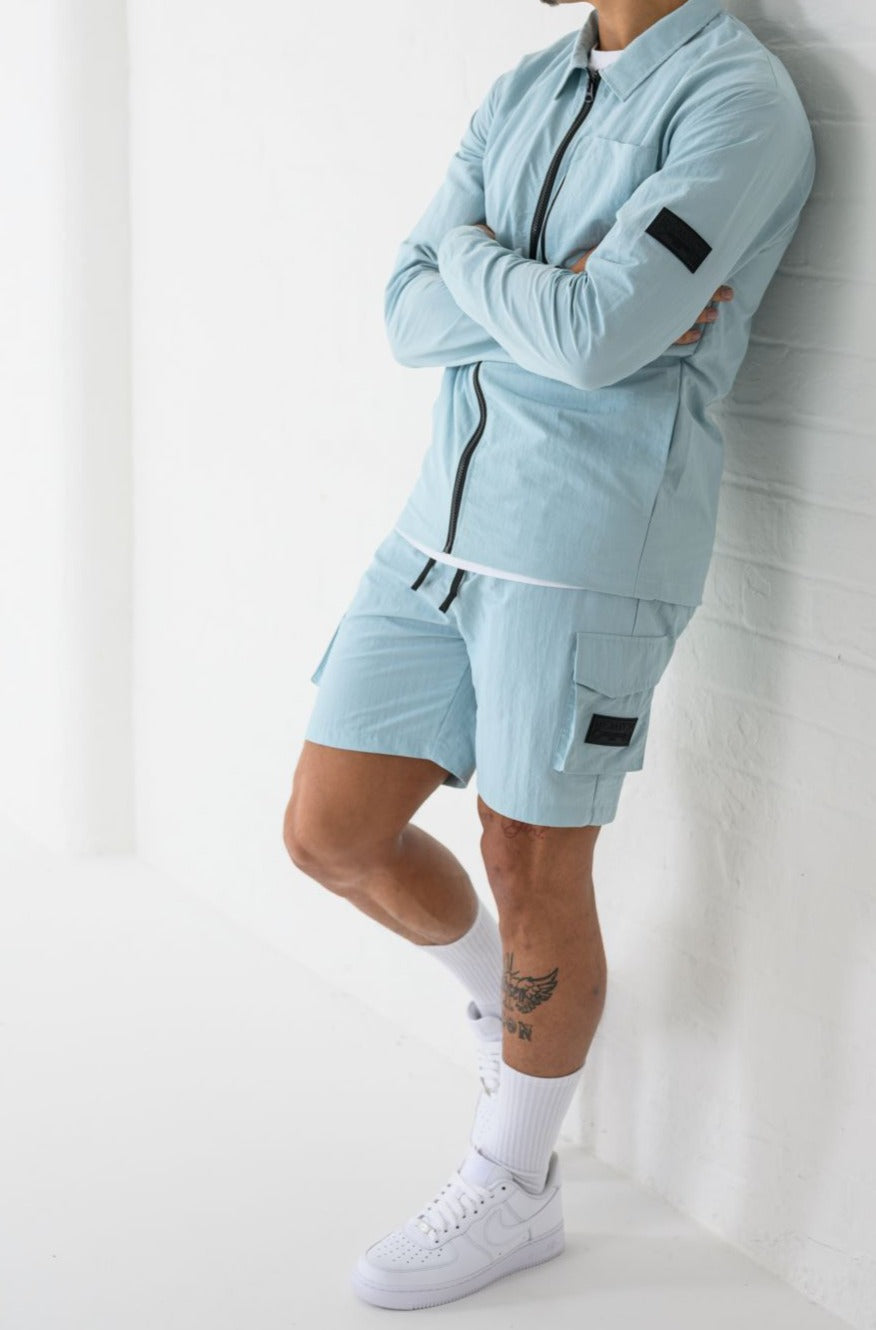 ELITE UTILITY CARGO SHORTS - POWDER BLUE