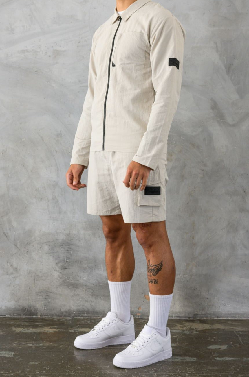 ELITE UTILITY CARGO SHORTS - OFF WHITE