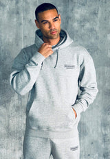ESSENTIALS HOODY TEE & JOGGER SET - GREY MARL