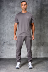 ESSENTIALS HOODY TEE & JOGGER SET - CHARCOAL