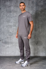 ESSENTIALS HOODY TEE & JOGGER SET - CHARCOAL