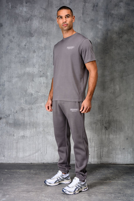 ESSENTIALS HOODY TEE & JOGGER SET - CHARCOAL