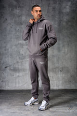 ESSENTIALS HOODY TEE & JOGGER SET - CHARCOAL