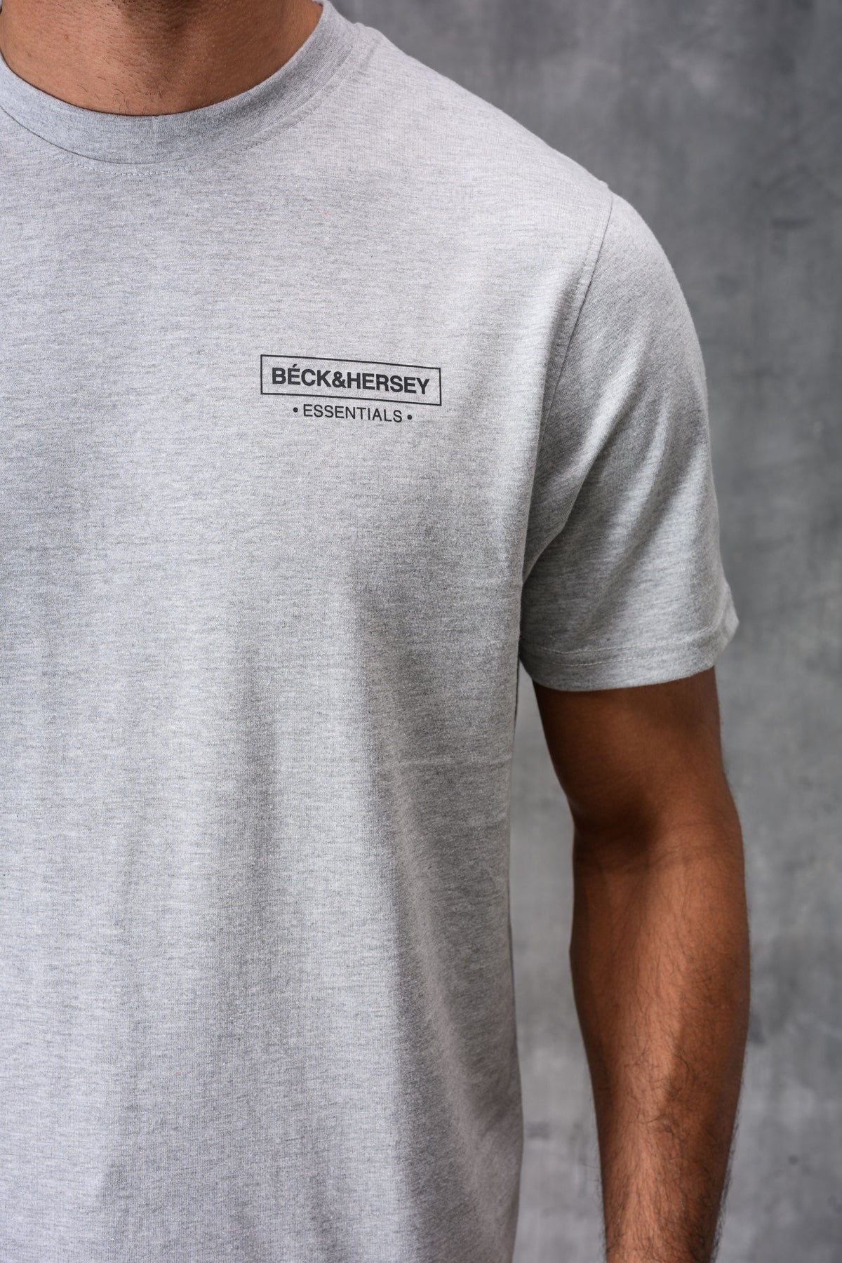 ESSENTIALS HOODY TEE & JOGGER SET - GREY MARL