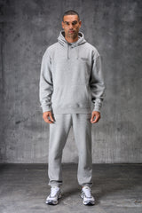 ESSENTIALS HOODY TEE & JOGGER SET - GREY MARL