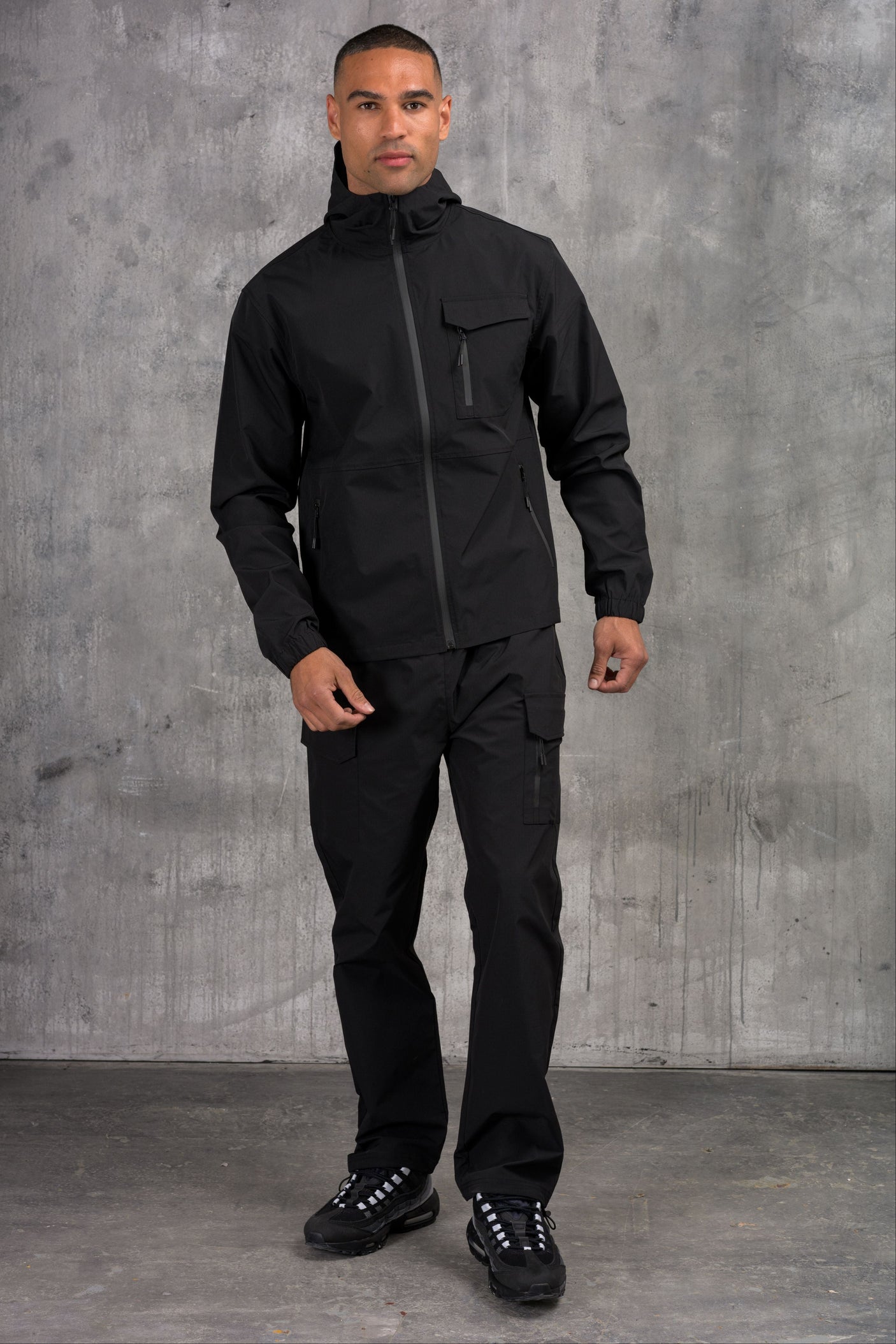 FALCON JACKET & OPEN PANT - BLACK