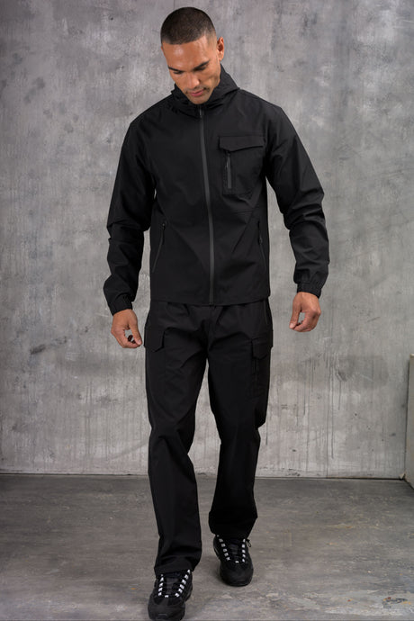 FALCON JACKET & OPEN PANT - BLACK