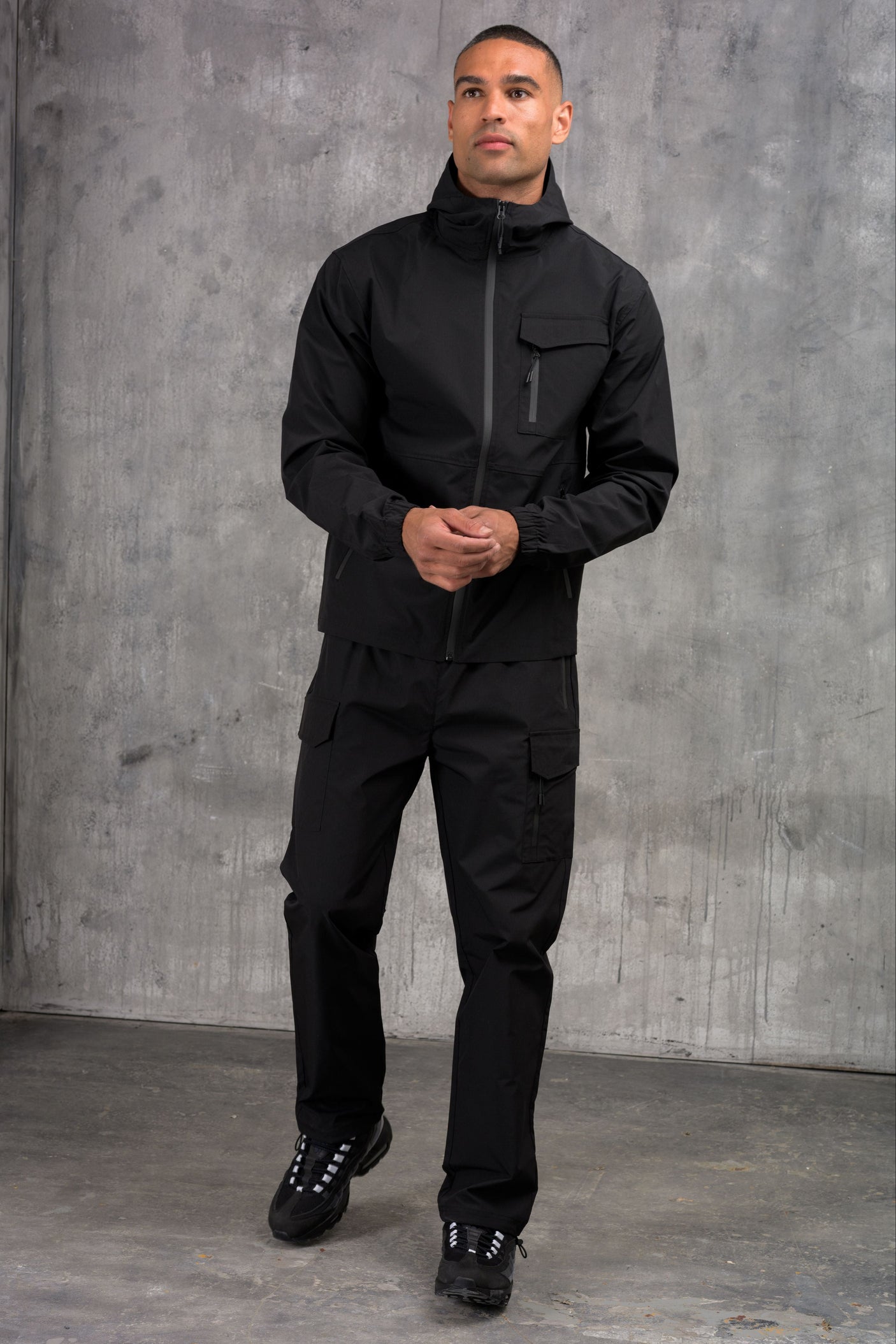 FALCON JACKET & OPEN PANT - BLACK