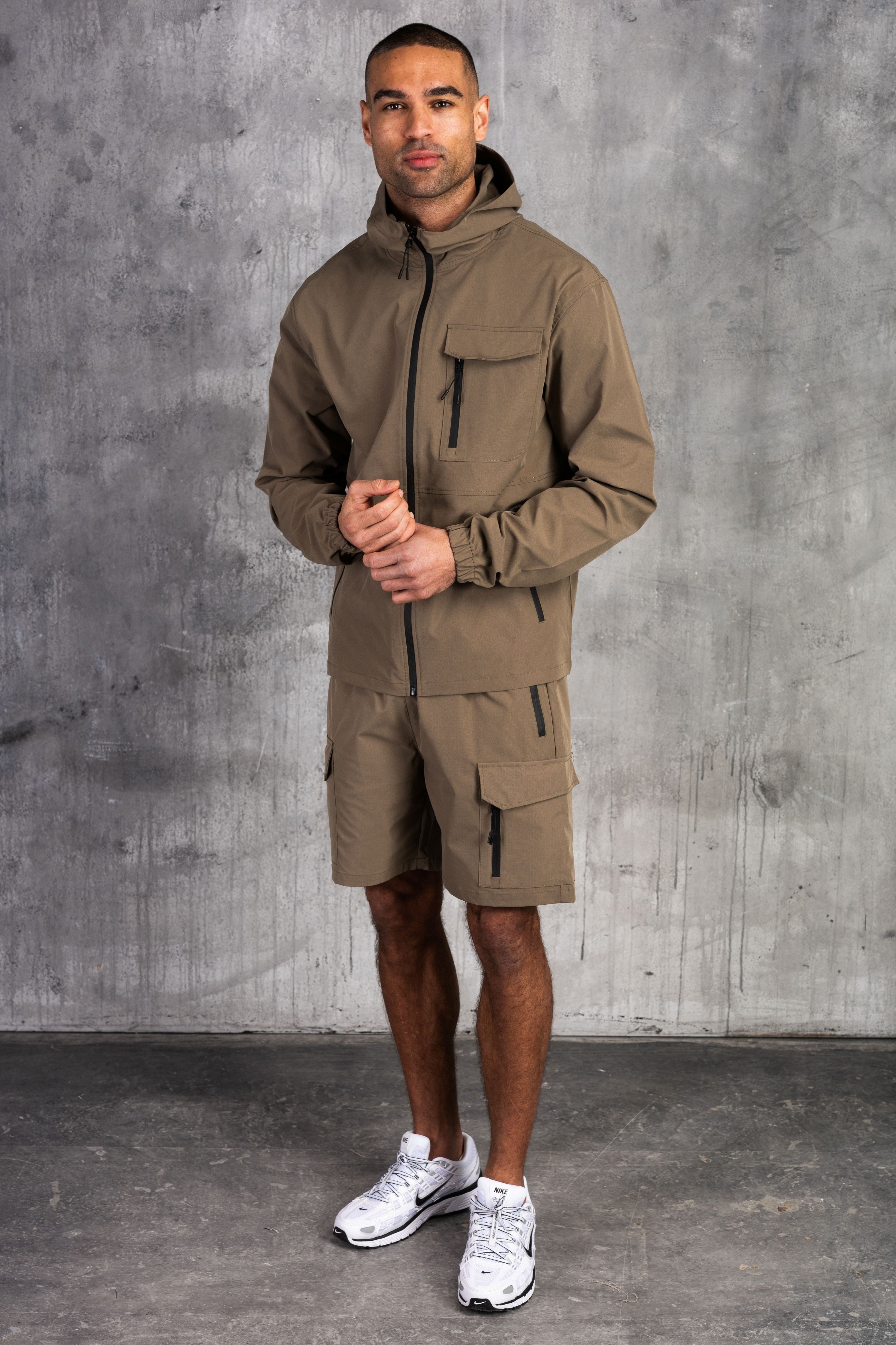 FALCON JACKET & SHORT SET - DK TAUPE – Beck and Hersey