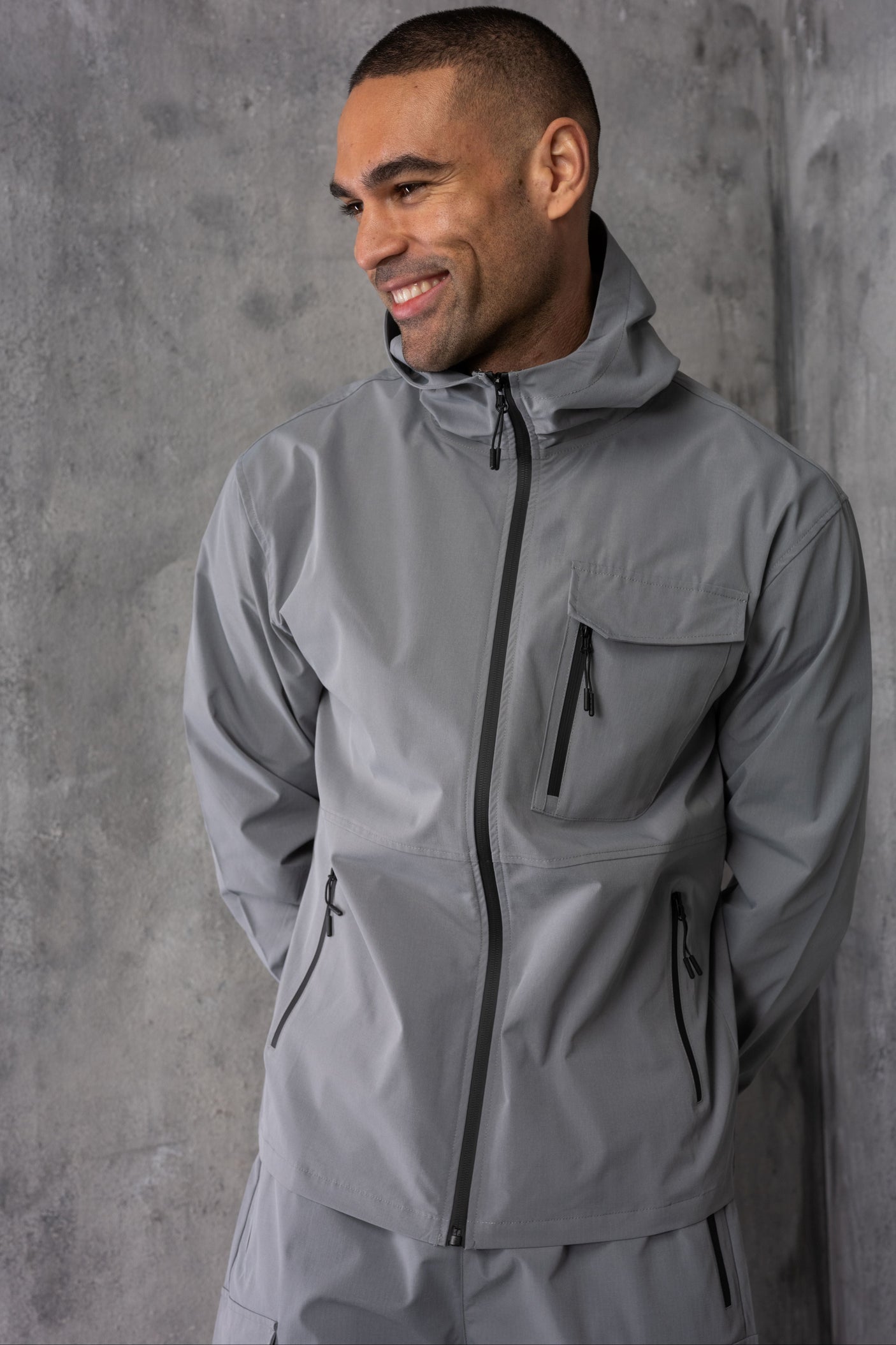 FALCON JACKET & SHORT SET - MID GREY