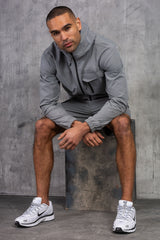 FALCON JACKET & SHORT SET - MID GREY