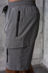 JETSTAR JACKET & SHORT SET - MID GREY