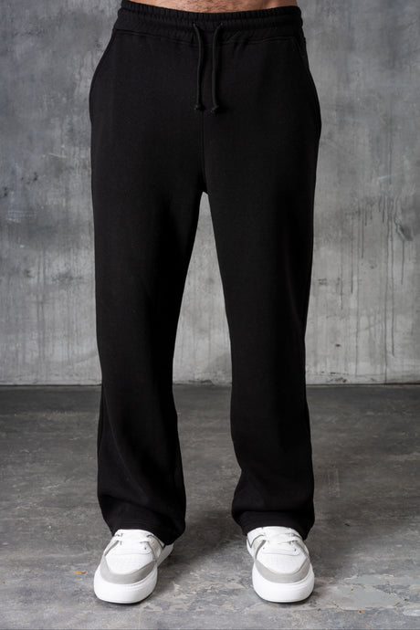 FELIX (UNBRANDED) OPEN HEM JOGGERS - BLACK