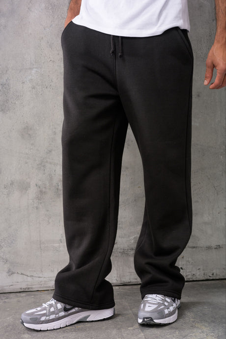 FELIX (UNBRANDED) OPEN HEM JOGGERS - BLACK