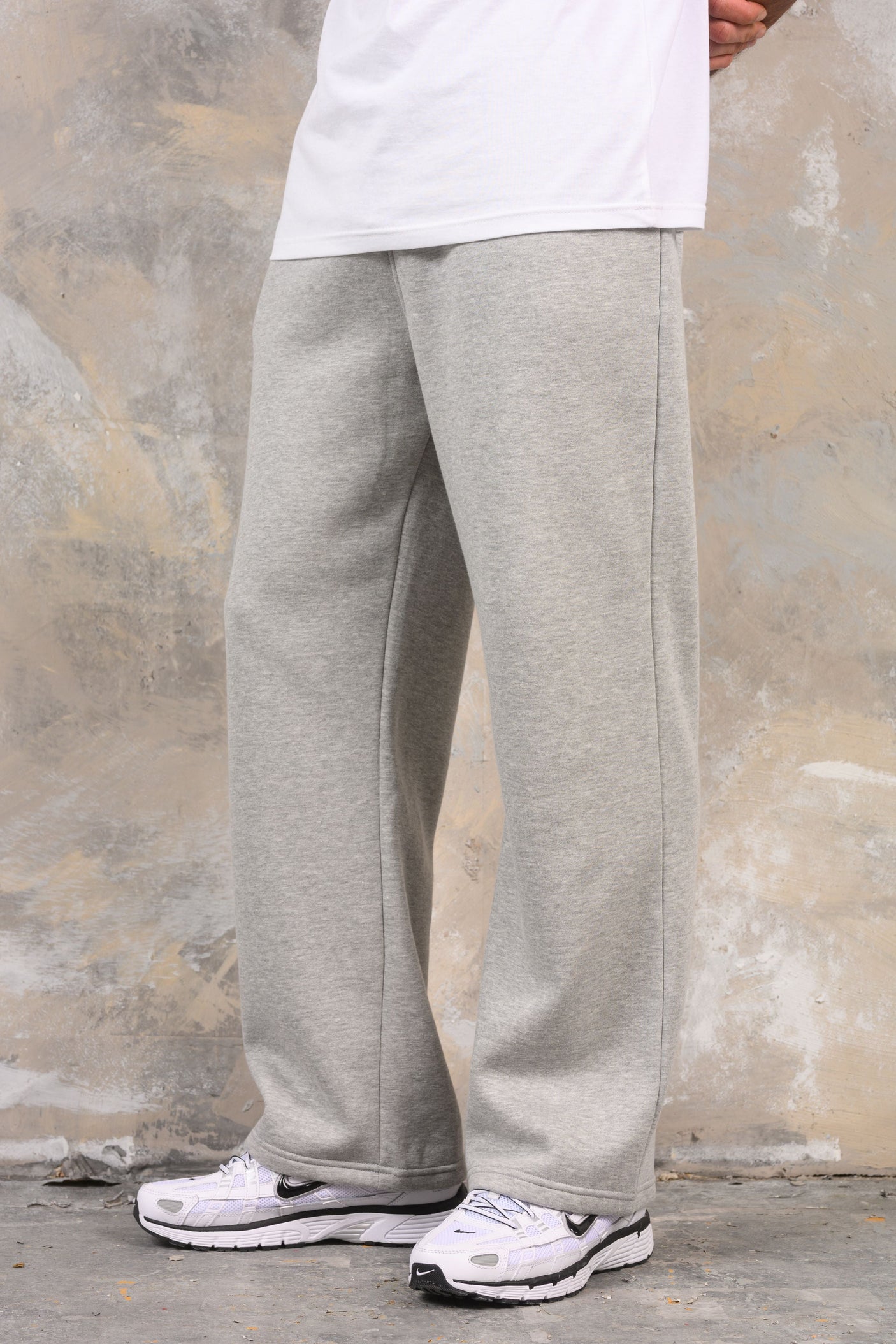 FELIX (UNBRANDED) OPEN HEM JOGGERS - GREY MARL