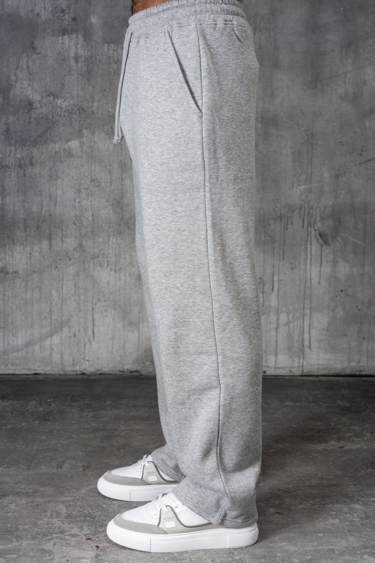 FELIX (UNBRANDED) OPEN HEM JOGGERS - GREY MARL