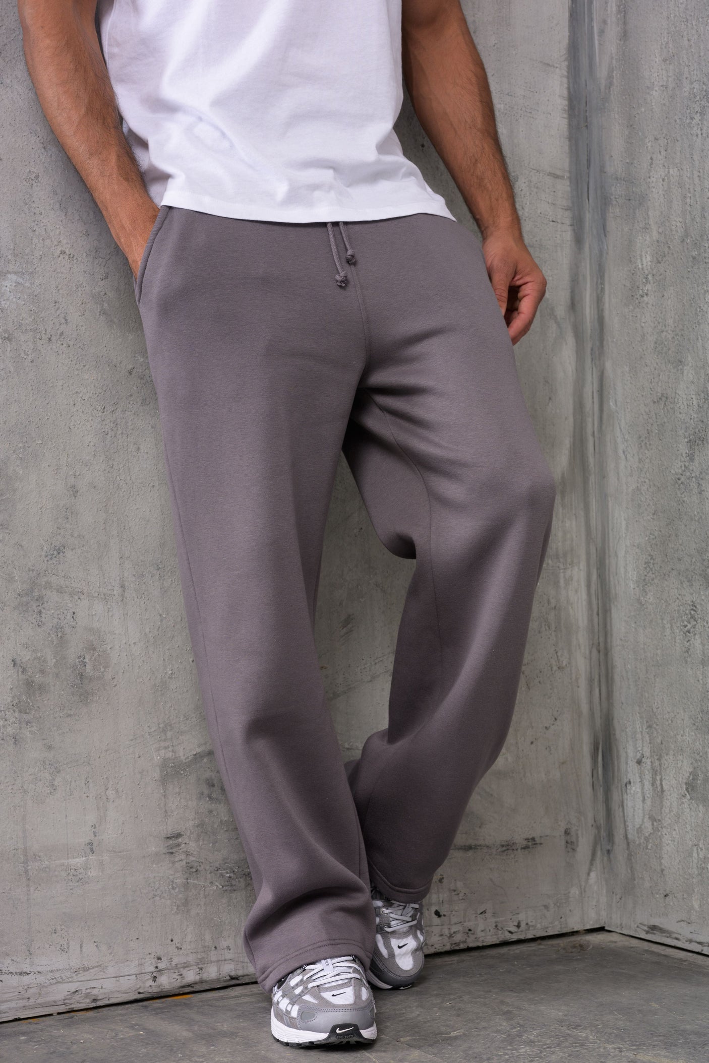 FELIX (UNBRANDED) OPEN HEM JOGGERS - CHARCOAL