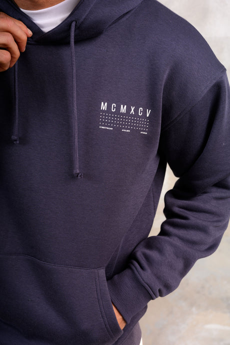 FENTON HOODY TEE & SHORT SET - NAVY