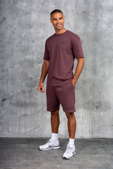 GAMBIT HOODY TEE & SHORT SET - CLARET