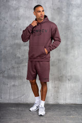 GAMBIT HOODY TEE & SHORT SET - CLARET