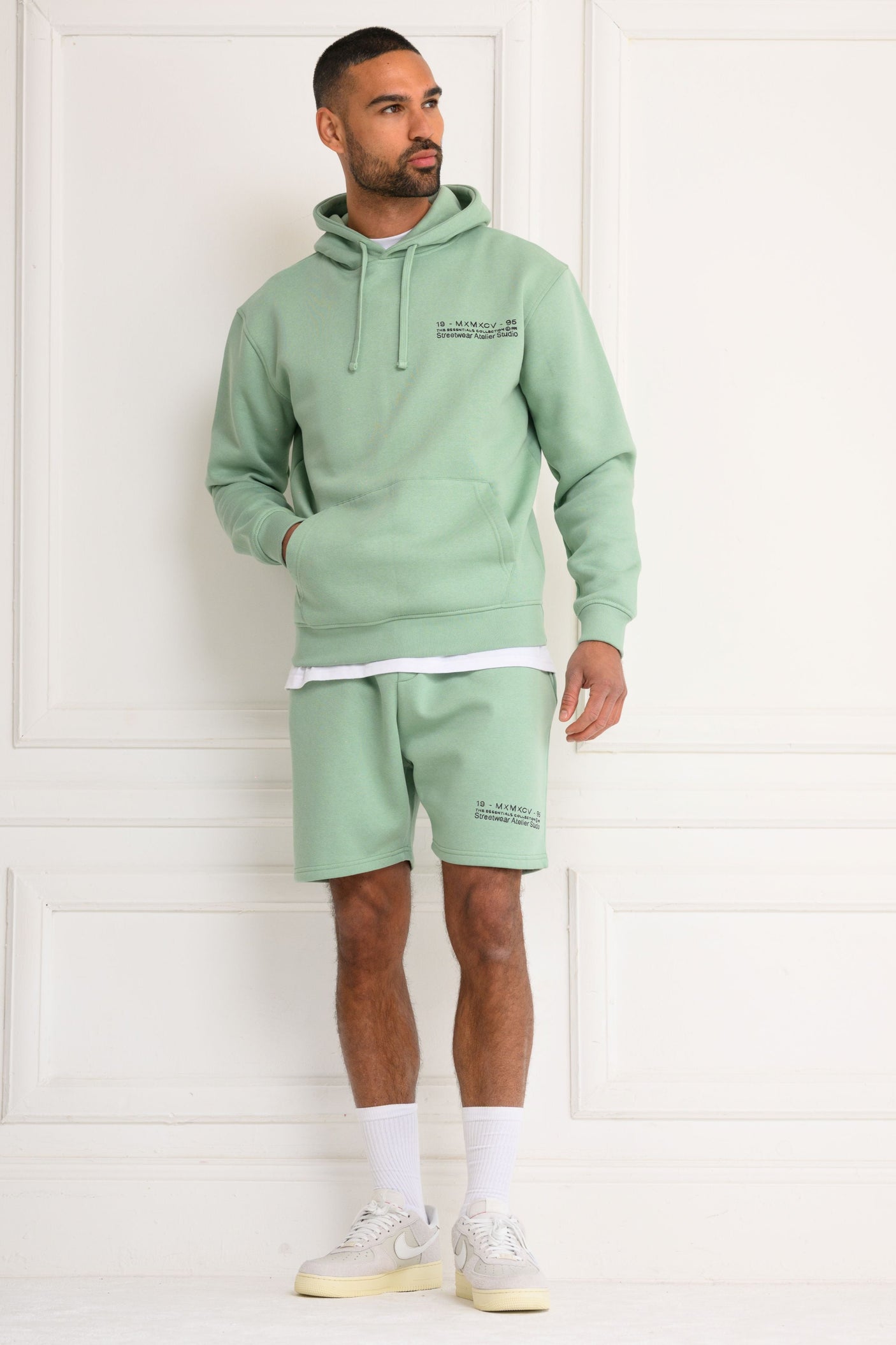 HARLEY HOODY & SHORT SET - SAGE