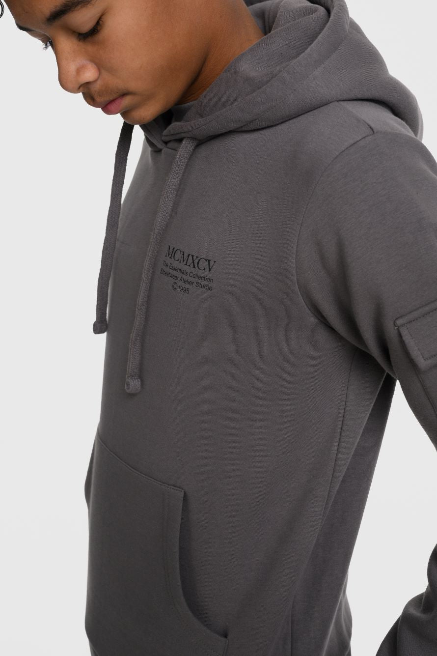 INTEGER BOYS HOODIE - CHARCOAL