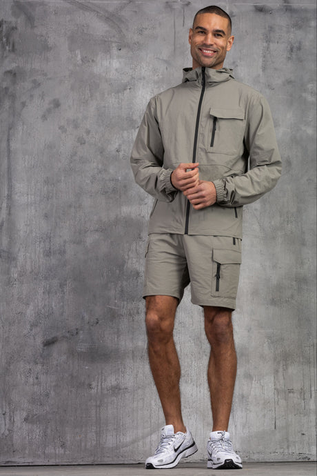 JETSTAR JACKET & SHORT SET - LT KHAKI