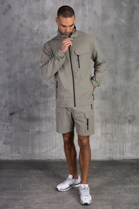 JETSTAR JACKET & SHORT SET - LT KHAKI