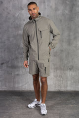 JETSTAR JACKET & SHORT SET - LT KHAKI