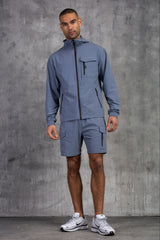 JETSTAR JACKET & SHORT SET - MID BLUE