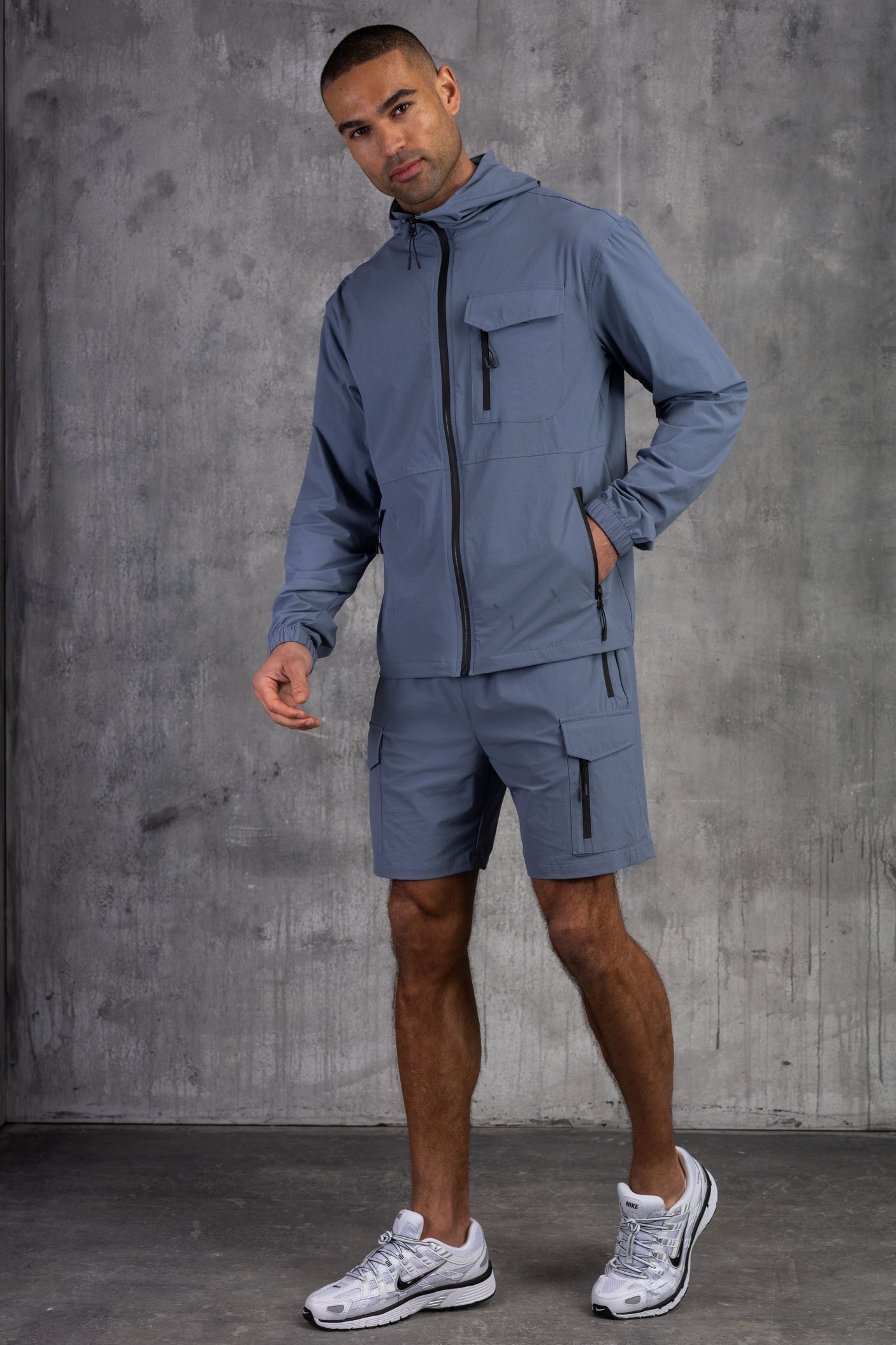 JETSTAR JACKET & SHORT SET - MID BLUE