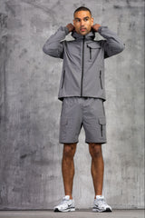 JETSTAR JACKET & SHORT SET - MID GREY