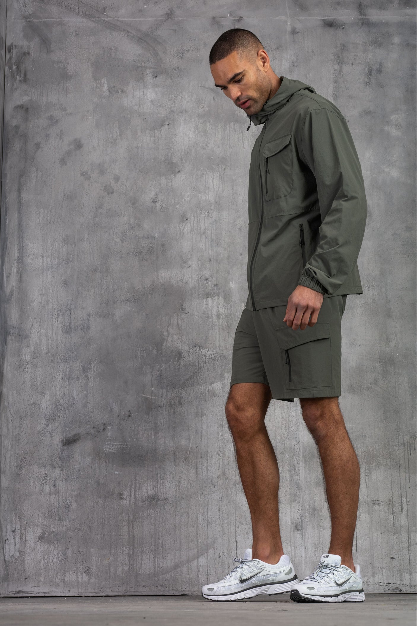 JETSTAR JACKET & SHORT SET - DK KHAKI