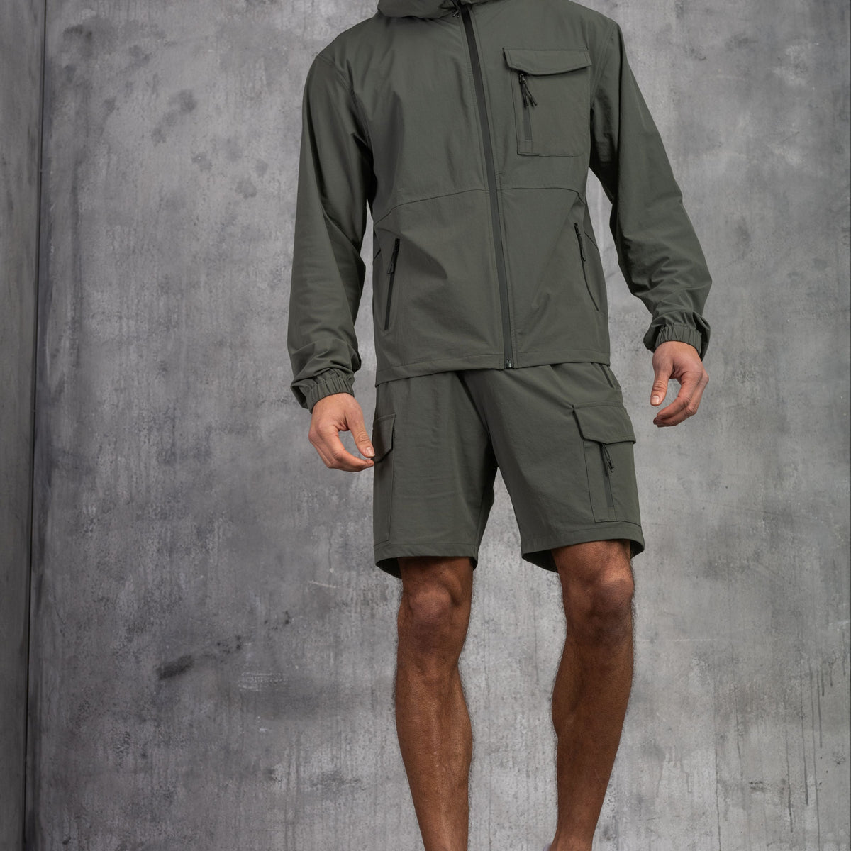 JETSTAR JACKET & SHORT SET - DK KHAKI – Beck and Hersey