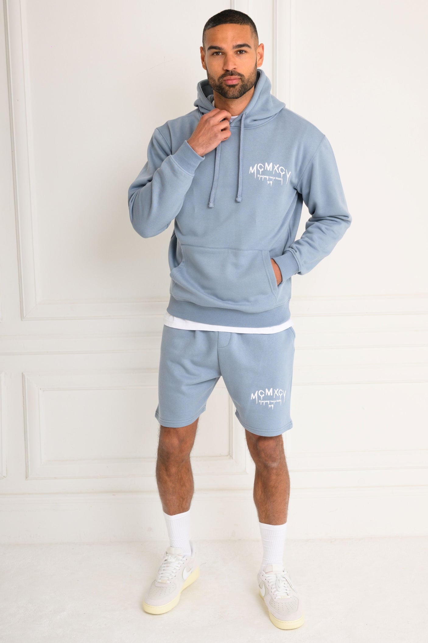 KARSON HOODY & SHORT SET - BLUE