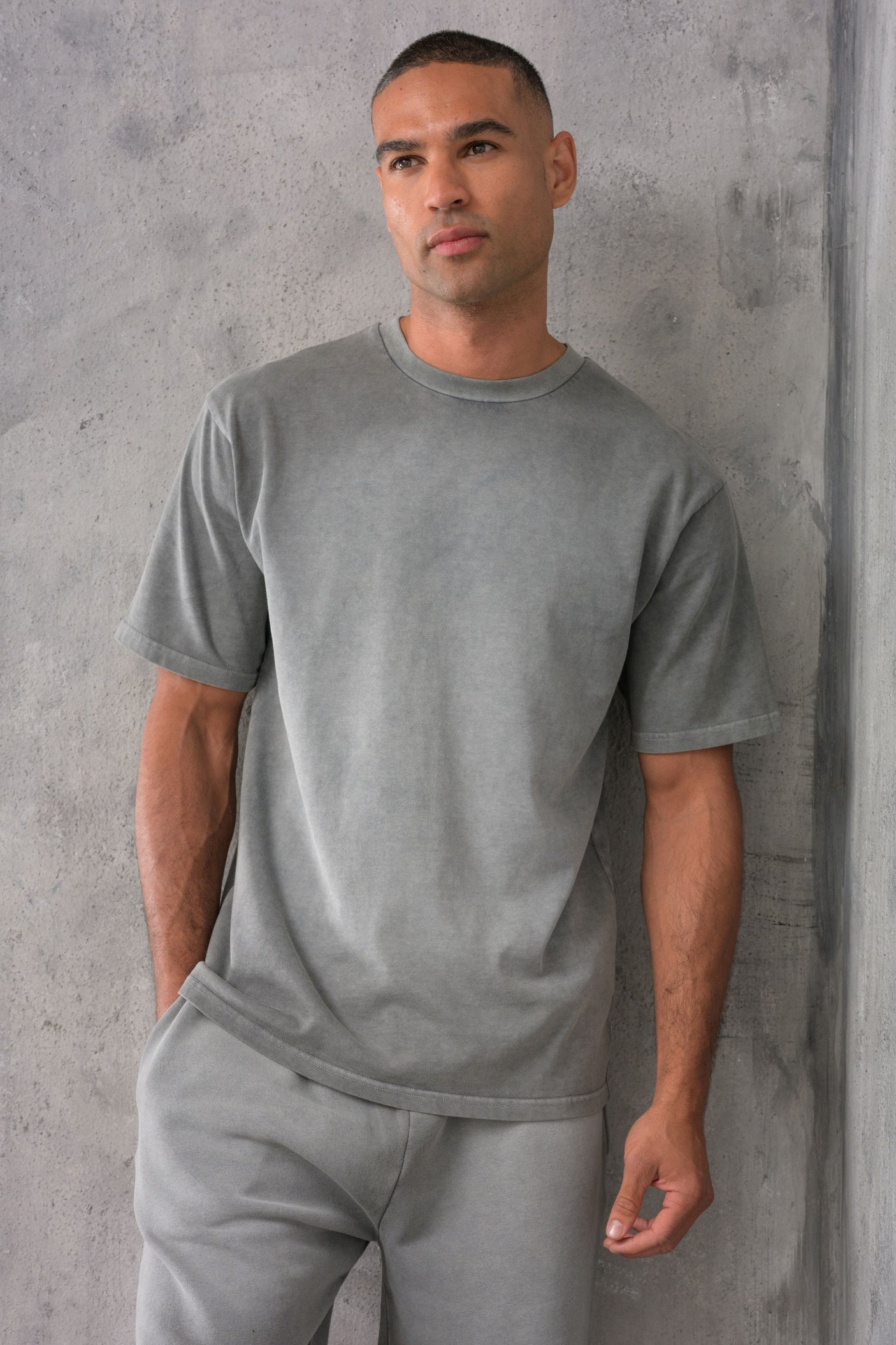 LAVARE PREMIUM TRACKSUIT & TEE - WASHED GREY