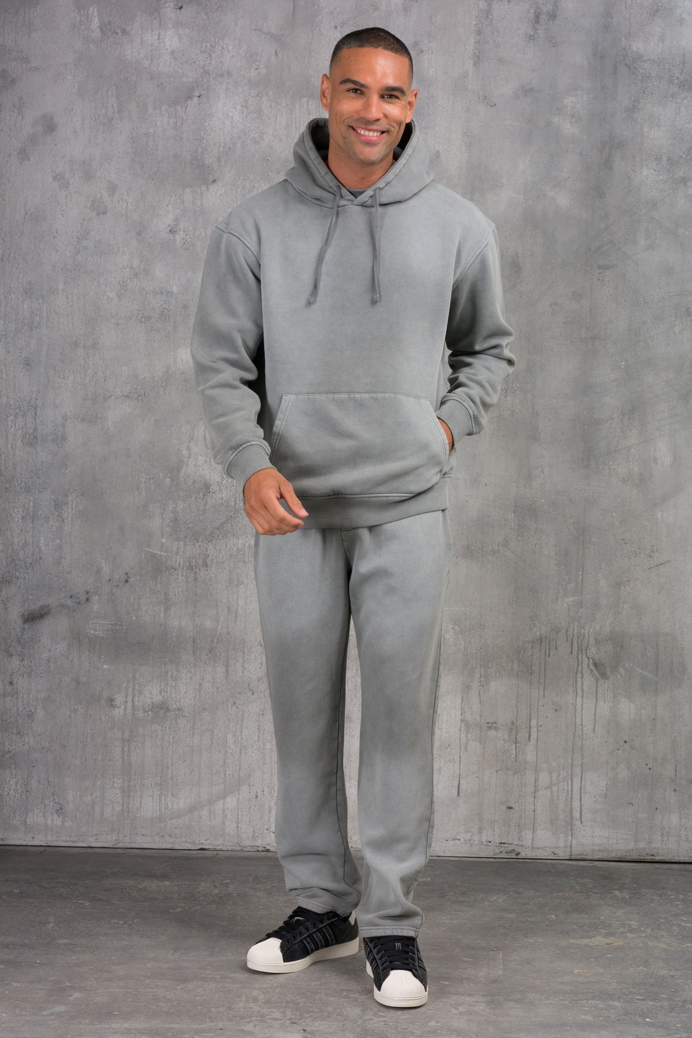 LAVARE PREMIUM TRACKSUIT & TEE - WASHED GREY