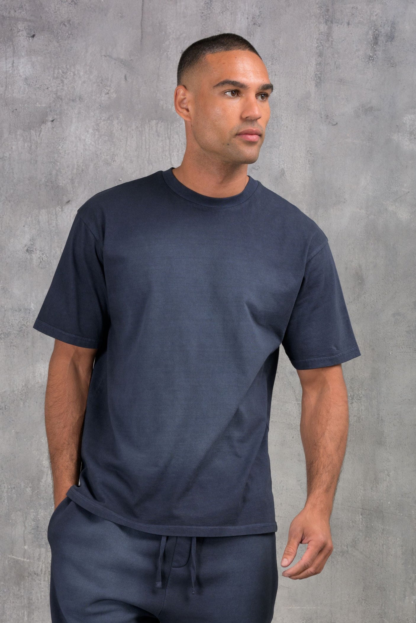 LAVARE PREMIUM TRACKSUIT & T-SHIRT SET - WASHED NAVY