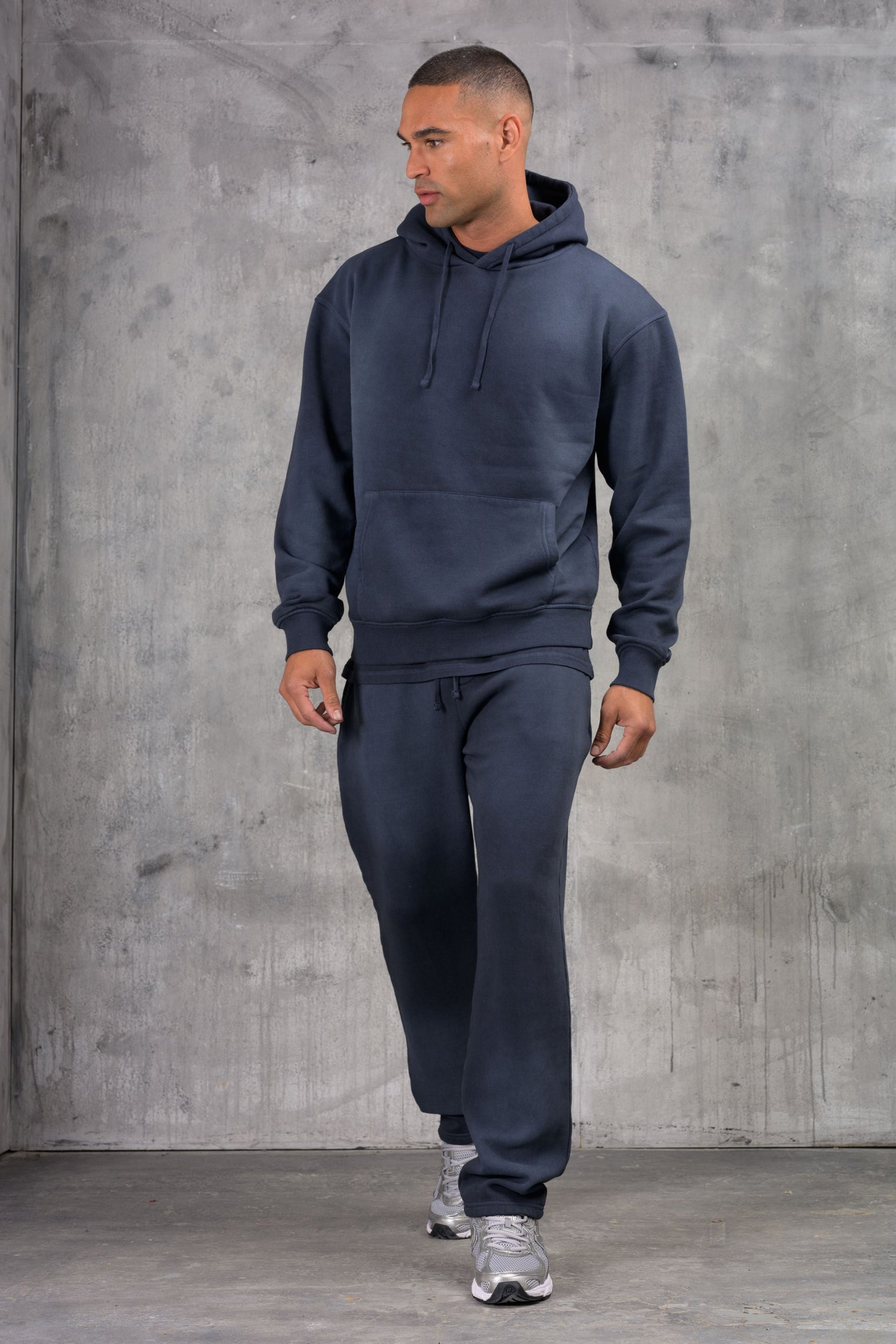 LAVARE PREMIUM TRACKSUIT & T-SHIRT SET - WASHED NAVY