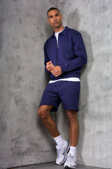 MATEUS 1/4 ZIP & SHORT SET - BLUE