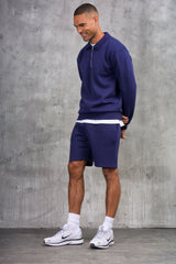 MATEUS 1/4 ZIP & SHORT SET - BLUE