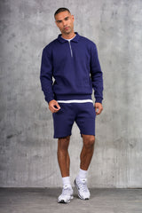 MATEUS 1/4 ZIP & SHORT SET - BLUE