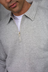 MATEUS 1/4 ZIP & SHORT SET - GREY MARL