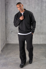 MATEUS 1/4 ZIP TRACKSUIT - BLACK