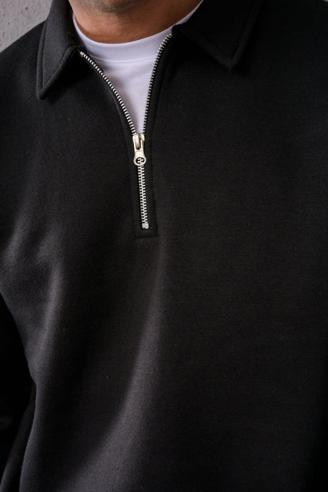 MATEUS 1/4 ZIP TRACKSUIT - BLACK