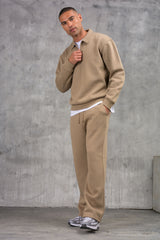 MATEUS 1/4 ZIP TRACKSUIT - STONE