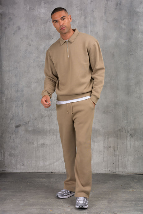 MATEUS 1/4 ZIP TRACKSUIT - STONE