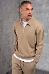 MATEUS 1/4 ZIP TRACKSUIT - STONE
